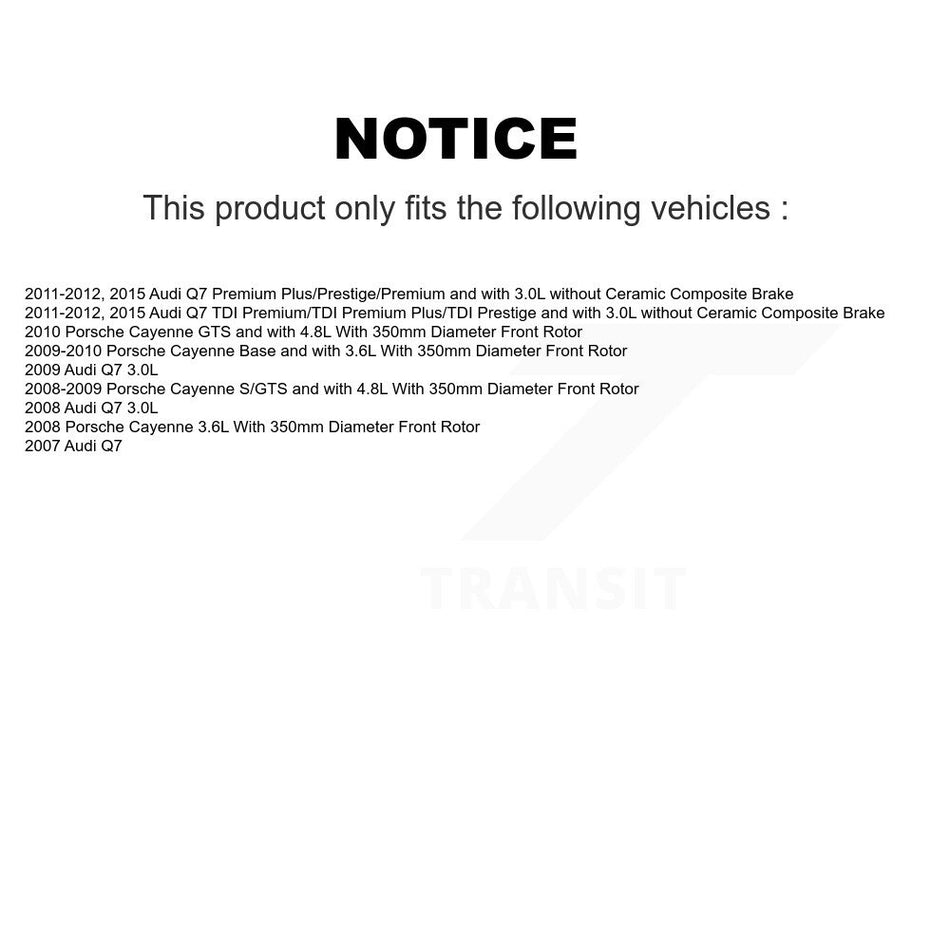 Front Rear Ceramic Disc Brake Pads And Wear Sensors Kit For Audi Q7 Porsche Cayenne KNW-101300