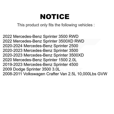 Front Ceramic Brake Pads Wear Sensor Kit For Mercedes-Benz Sprinter 2500 3500 4500 3500XD KNW-101346