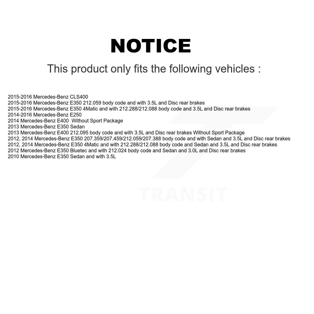 Front Rear Ceramic Brake Pad And Wear Sensor Kit (5Pc) For Mercedes-Benz E350 E250 CLS400 KNW-101445