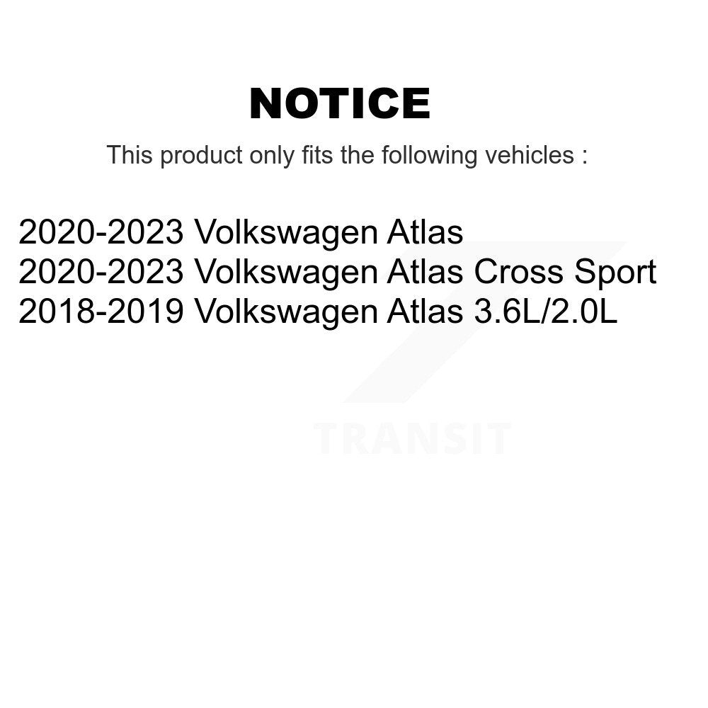 Front Ceramic Disc Brake Pads And Wear Sensors Kit For Volkswagen Atlas Cross Sport KNW-101465
