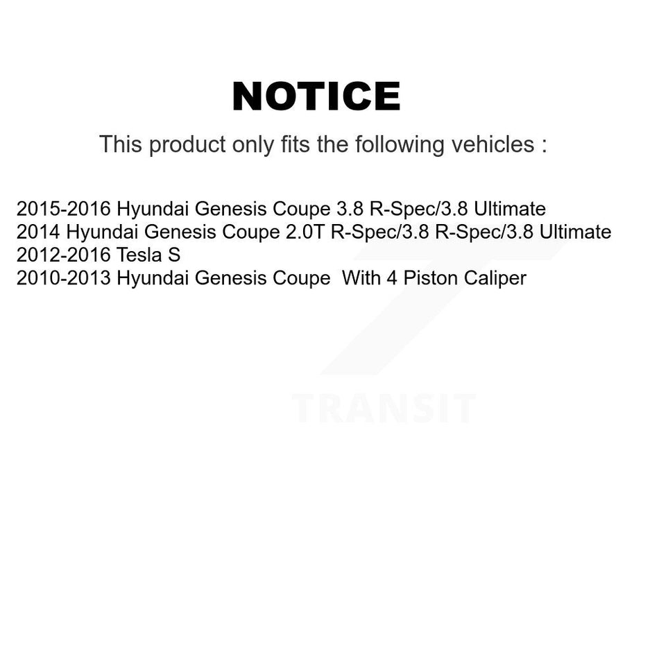 Front Rear Semi-Metallic Brake Pads Kit For Tesla S Hyundai Genesis Coupe KPF-100006