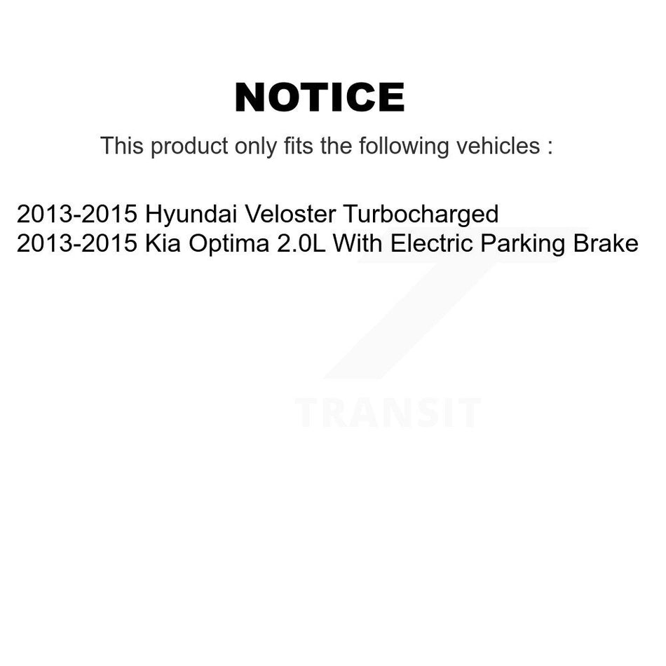 Front Rear Semi-Metallic Brake Pads Kit For Kia Optima Hyundai Veloster Forte Koup KPF-100174