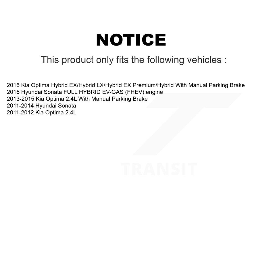 Front Rear Semi-Metallic Brake Pads Kit For Hyundai Sonata Kia Optima KPF-100188