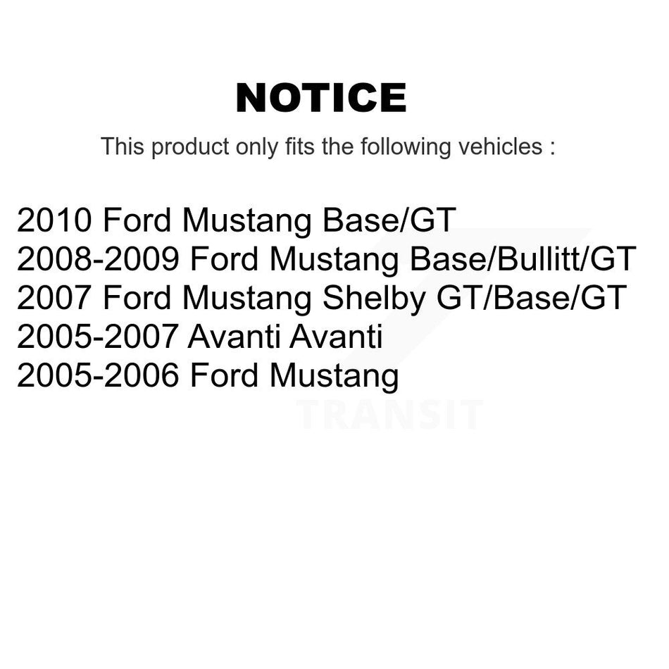 Front Rear Semi-Metallic Brake Pads Kit For Ford Mustang Avanti KPF-100194