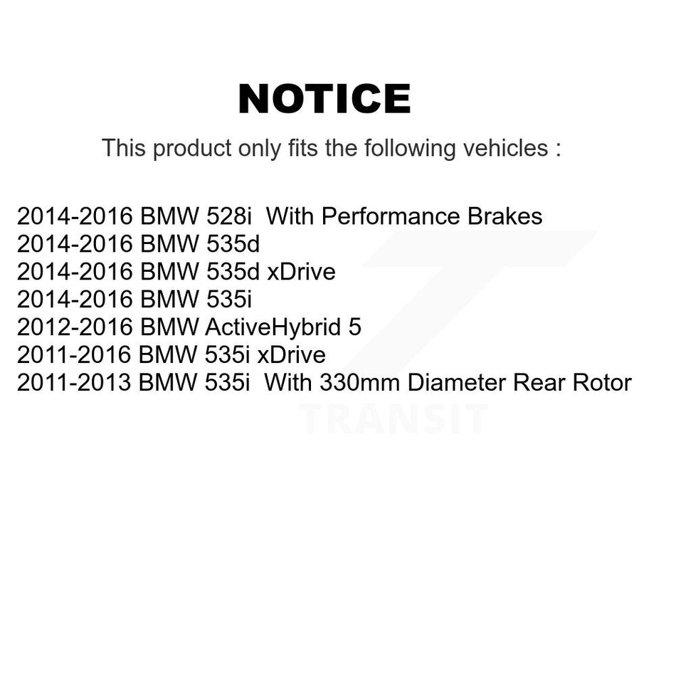 Front Rear Semi-Metallic Brake Pads Kit For BMW 535i xDrive 528i 535d ActiveHybrid 5 KPF-100202