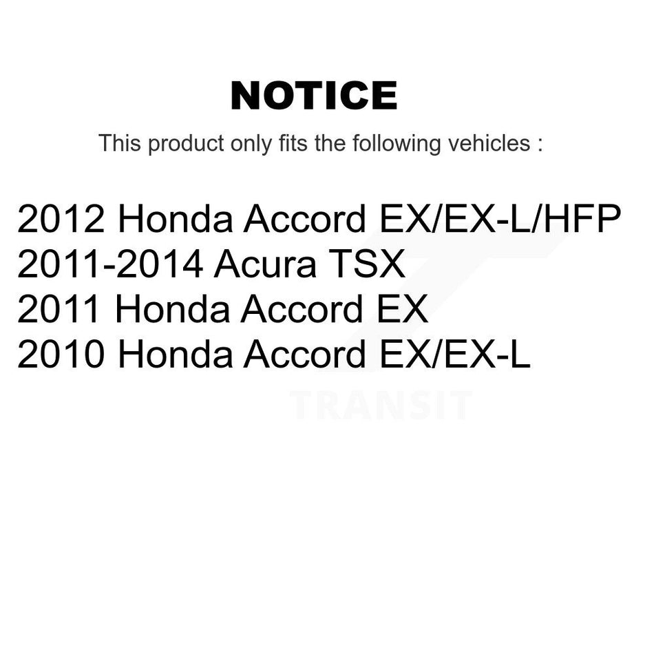 Front Rear Semi-Metallic Brake Pads Kit For Honda Accord Acura TSX KPF-100203