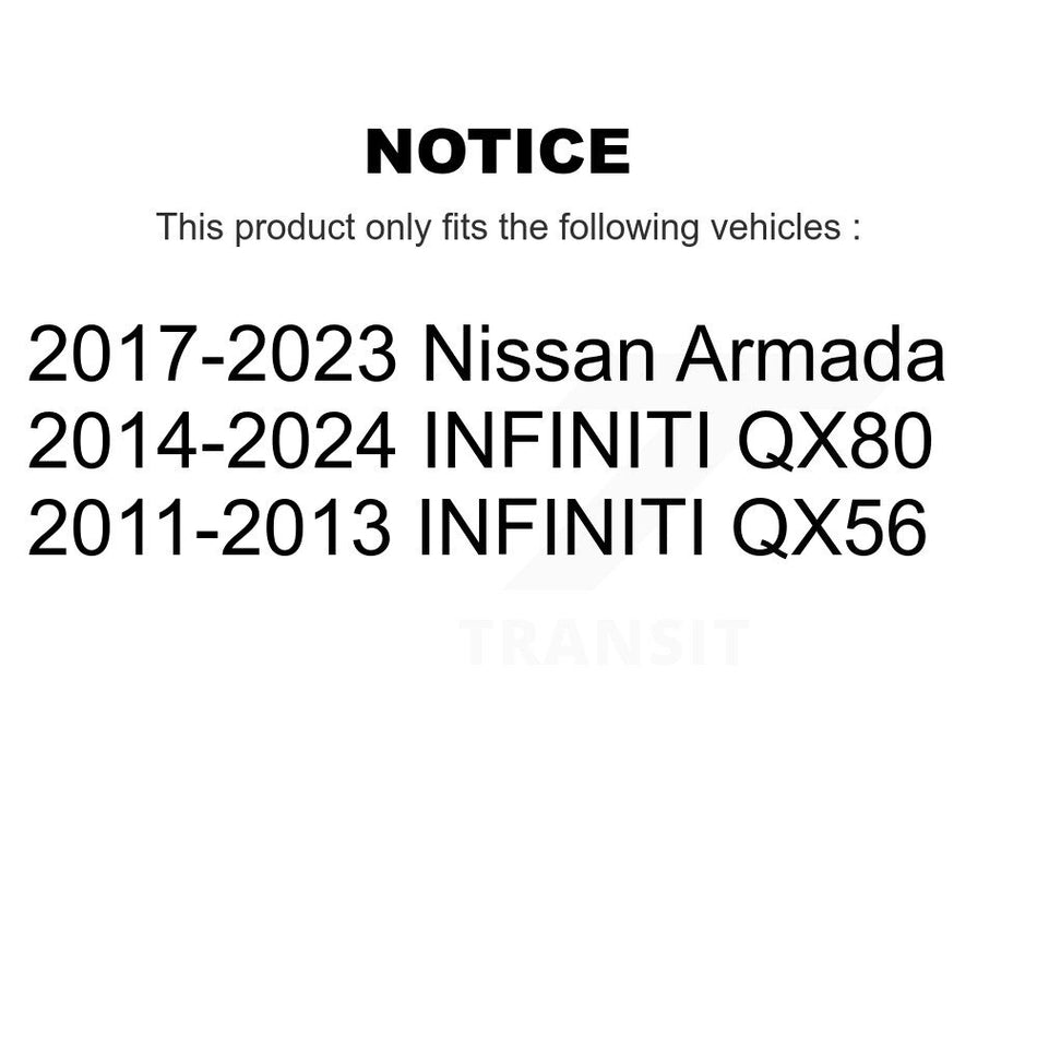 Front Rear Semi-Metallic Brake Pads Kit For INFINITI Nissan Armada QX80 QX56 KPF-100209