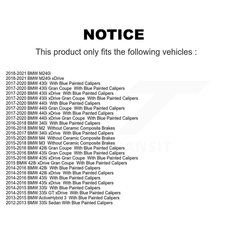 Front Rear Semi-Metallic Brake Pads Kit For BMW 328i 428i 330i xDrive 335i M4 430i Gran Coupe M3 435i 340i 230i 228i 440i M2 M240i GT ActiveHybrid 3 KPF-100236
