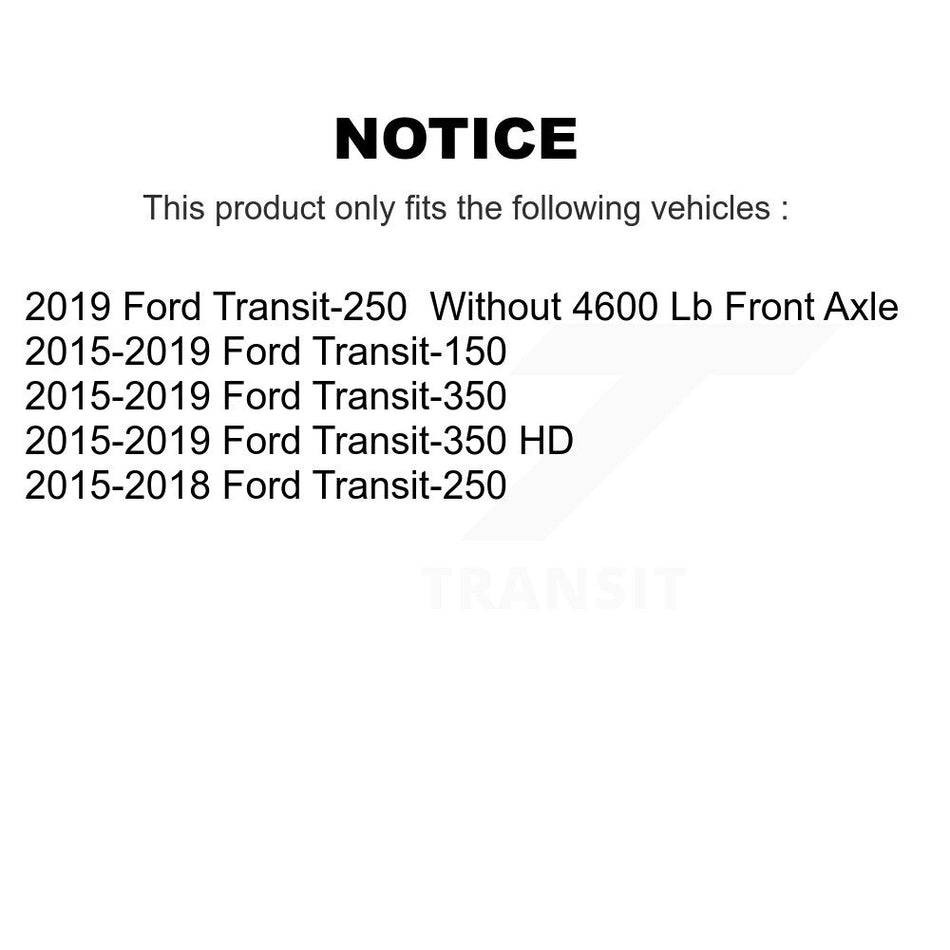 Front Rear Semi-Metallic Brake Pads Kit For Ford Transit-250 Transit-350 Transit-150 HD KPF-100273