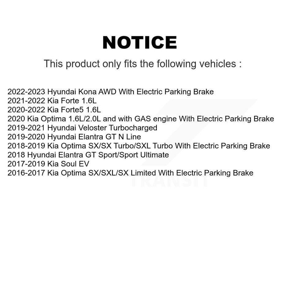 Front Rear Semi-Metallic Brake Pads Kit For Kia Optima Soul Hyundai Elantra GT Veloster EV Kona Forte Forte5 KPF-100286