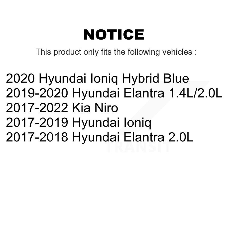Front Rear Semi-Metallic Brake Pads Kit For Hyundai Elantra Kia Niro Ioniq KPF-100289