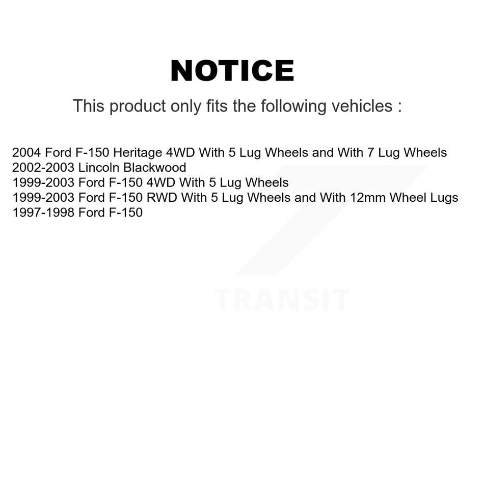 Front Rear Semi-Metallic Brake Pads Kit For Ford F-150 Heritage Lincoln Blackwood KPF-100325