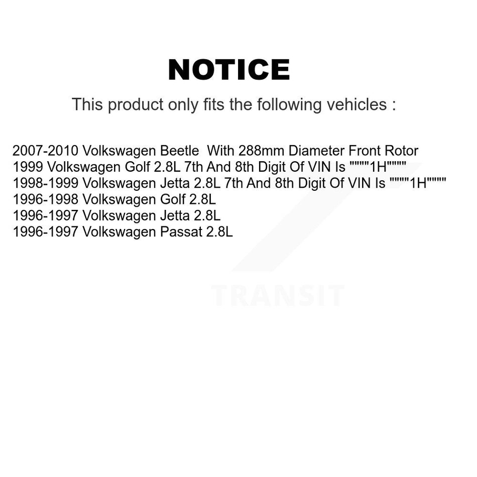 Front Rear Semi-Metallic Brake Pads Kit For Volkswagen Beetle Jetta Golf Passat KPF-100327