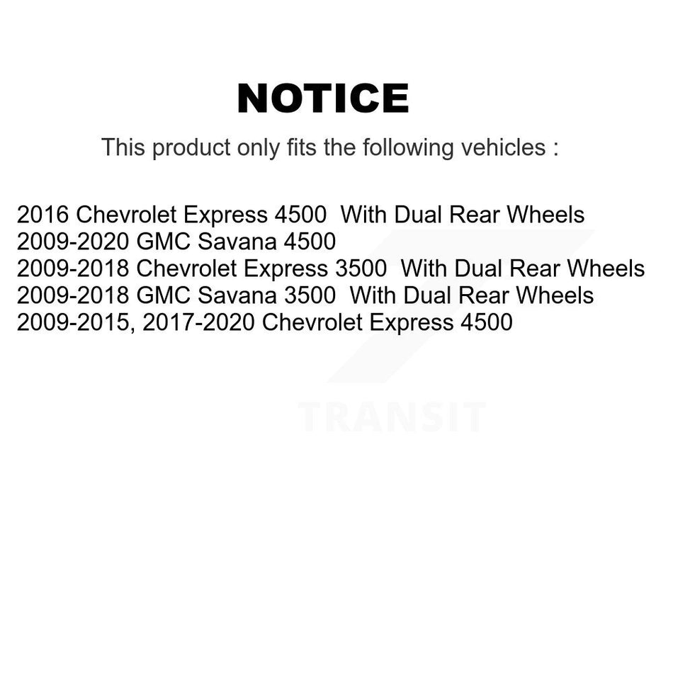Front Rear Semi-Metallic Brake Pads Kit For Chevrolet Express 3500 GMC Savana 4500 KPF-100349