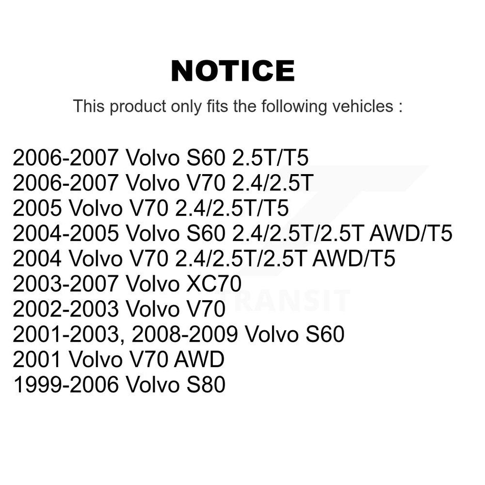 Front Rear Semi-Metallic Brake Pads Kit For Volvo S60 V70 XC70 S80 KPF-100363