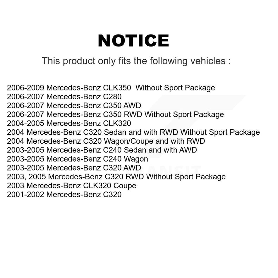 Front Rear Semi-Metallic Brake Pads Kit For Mercedes-Benz C240 CLK350 C320 C280 CLK320 C350 KPF-100404