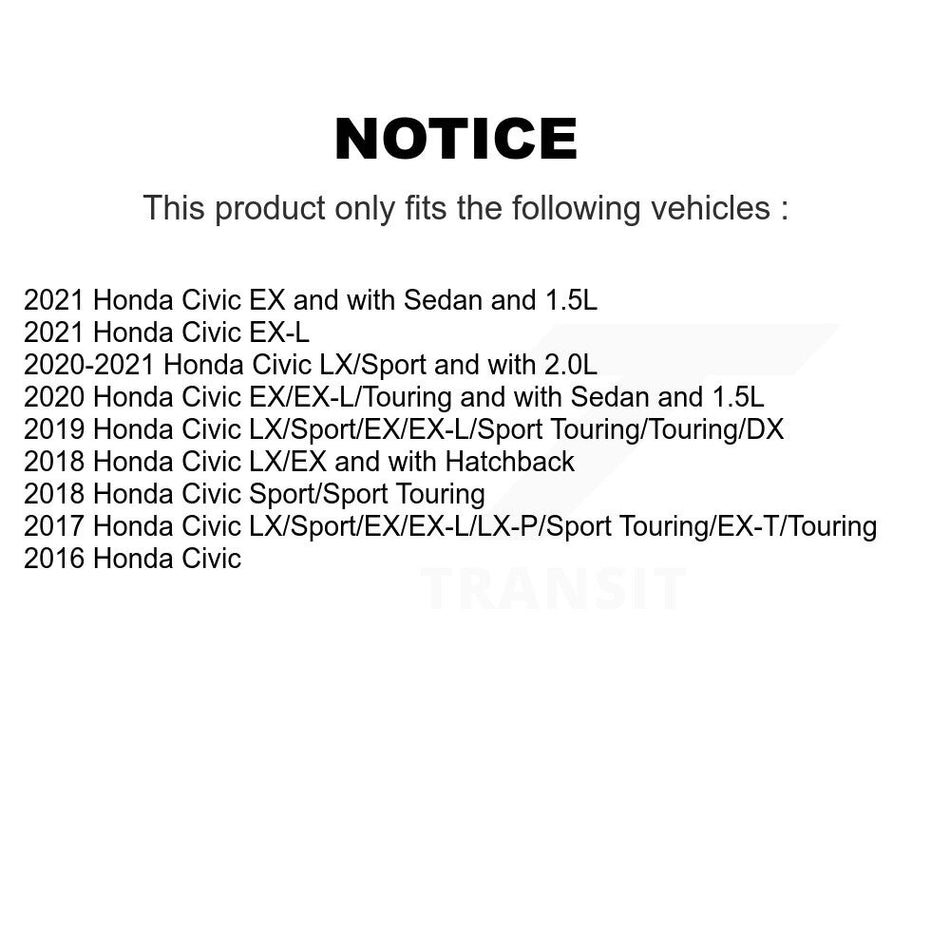 Front Rear Semi-Metallic Brake Pads Kit For Honda Civic KPF-100422