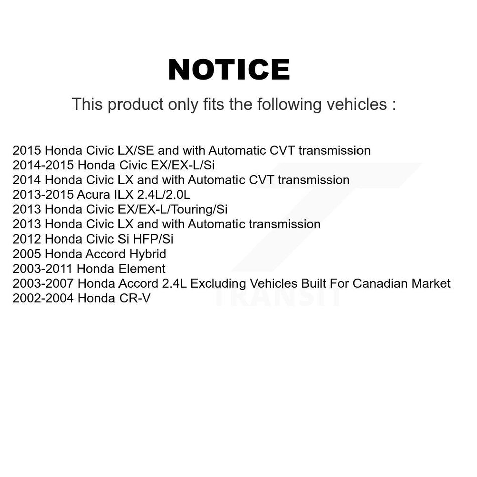 Front Rear Semi-Metallic Brake Pads Kit For Honda Accord Civic CR-V Element Acura ILX KPF-100423