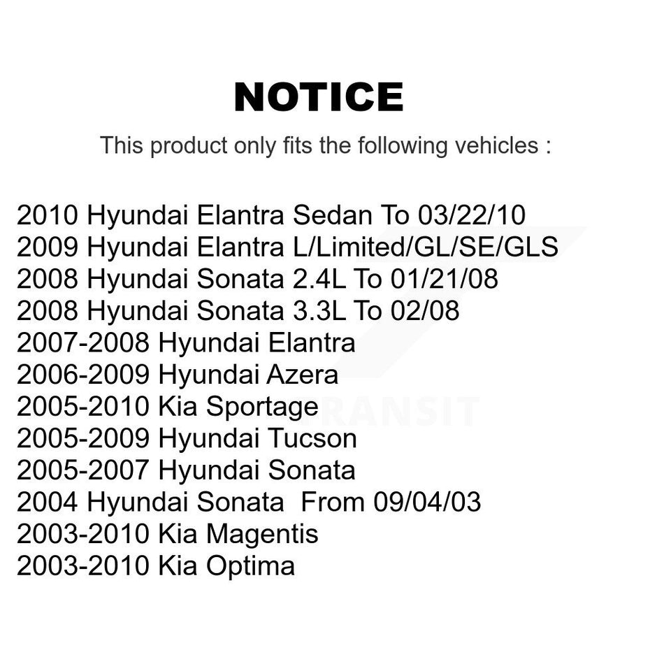 Front Rear Semi-Metallic Brake Pads Kit For Hyundai Sonata Kia Elantra Optima Sportage Tucson Azera Magentis KPF-100433