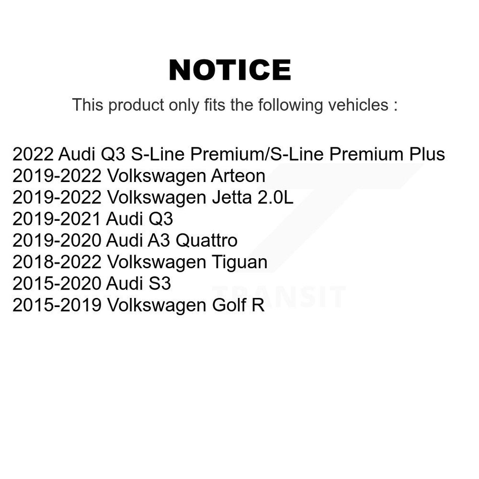 Front Rear Semi-Metallic Brake Pads Kit For Volkswagen Tiguan Jetta Audi Golf R S3 Q3 Arteon KPF-100471
