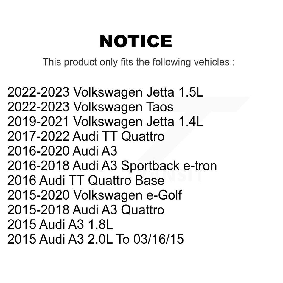 Front Rear Semi-Metallic Brake Pads Kit For Volkswagen Jetta Audi A3 Quattro e-Golf Sportback e-tron TT Taos KPF-100479
