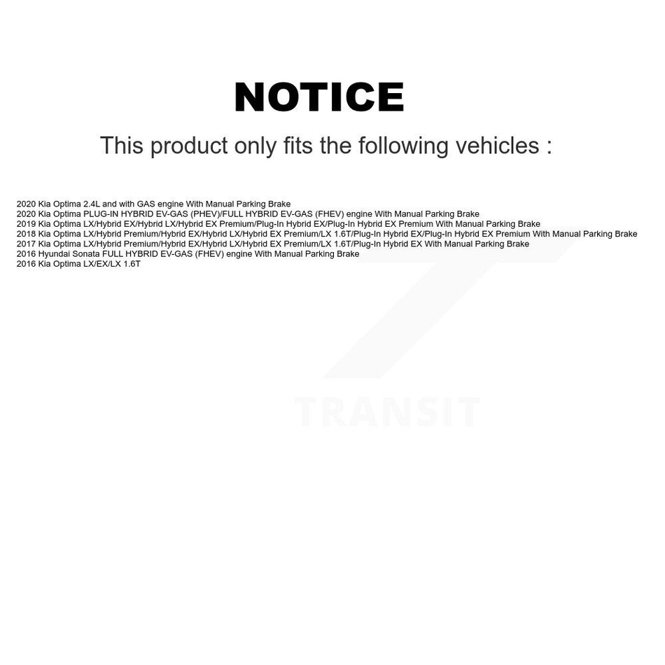 Front Rear Semi-Metallic Brake Pads Kit For Kia Optima Hyundai Sonata KPF-100487
