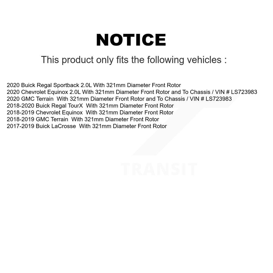 Front Rear Semi-Metallic Brake Pads Kit For Chevrolet Equinox GMC Terrain Buick LaCrosse Regal TourX Sportback KPF-100490