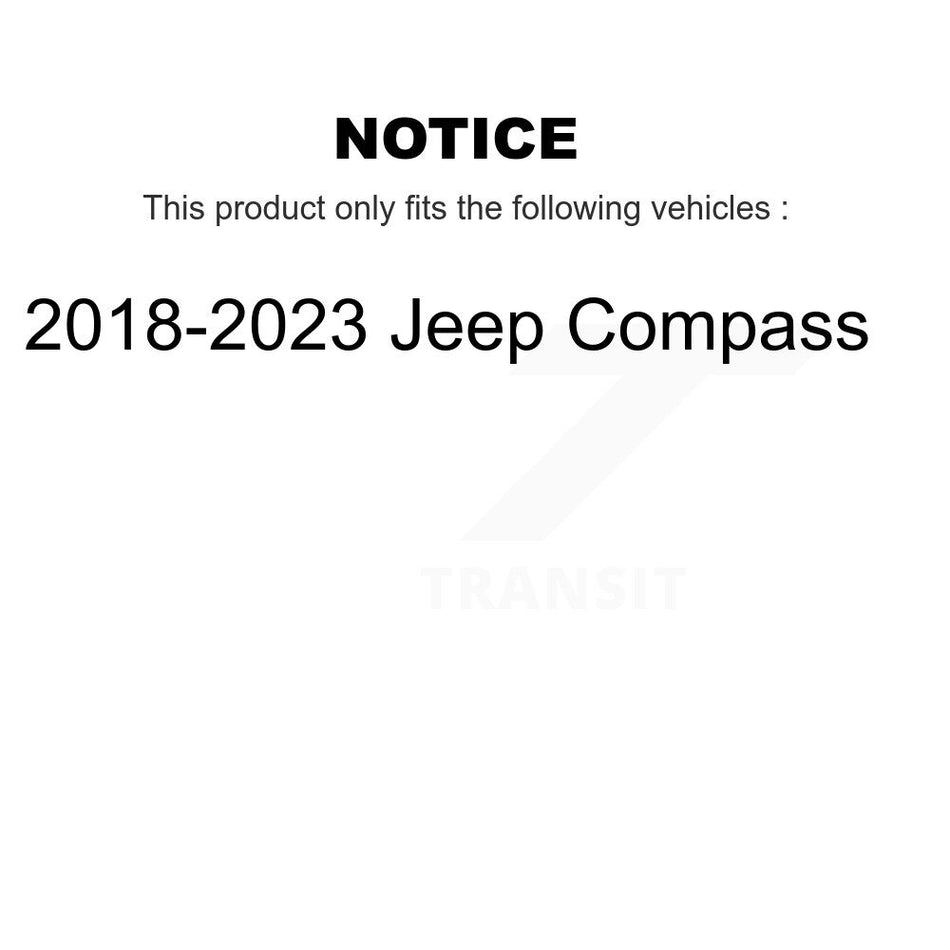 Front Rear Semi-Metallic Brake Pads Kit For 2018-2022 Jeep Compass KPF-100563