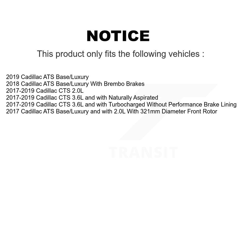 Front Rear Semi-Metallic Brake Pads Kit For Cadillac CTS ATS KPF-100577