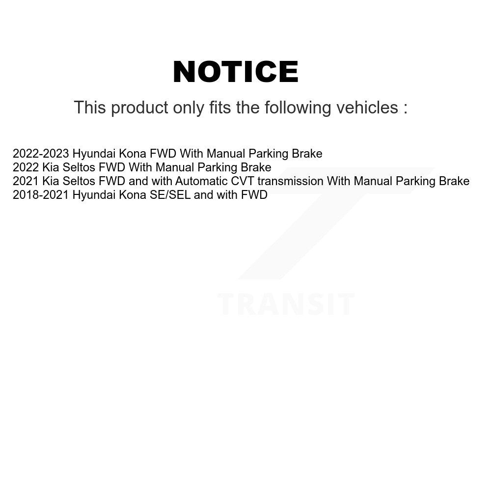 Front Rear Semi-Metallic Brake Pads Kit For Hyundai Kona Kia Seltos KPF-100607