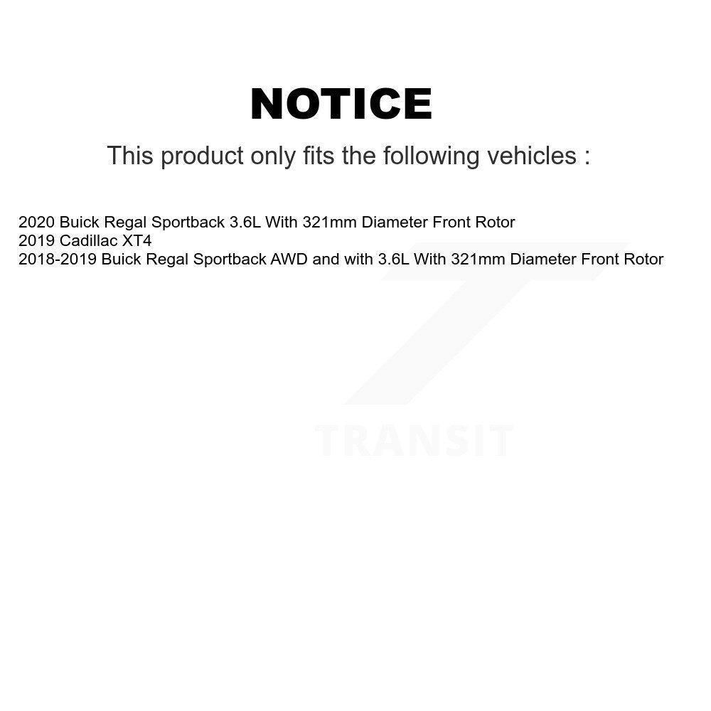 Front Rear Semi-Metallic Brake Pads Kit For Cadillac XT4 Buick Regal Sportback KPF-100614