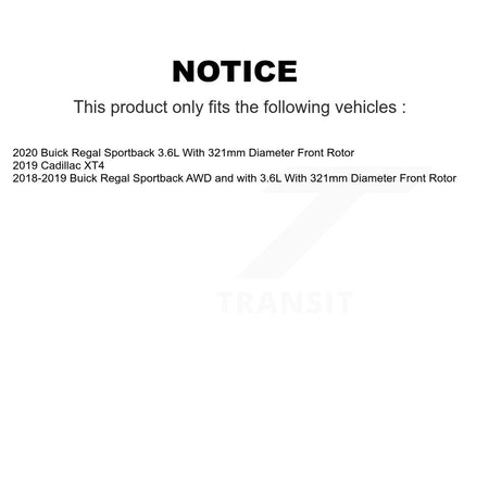 Front Rear Semi-Metallic Brake Pads Kit For Cadillac XT4 Buick Regal Sportback KPF-100614