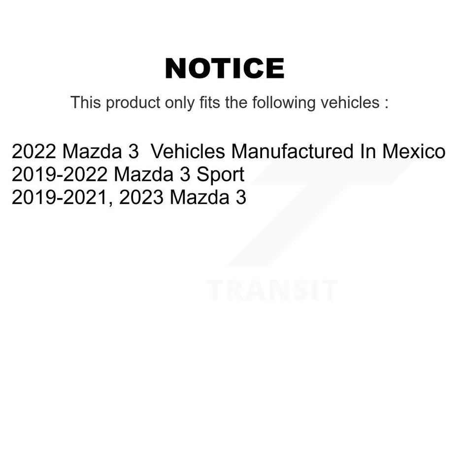 Front Rear Semi-Metallic Brake Pads Kit For Mazda 3 Sport KPF-100641