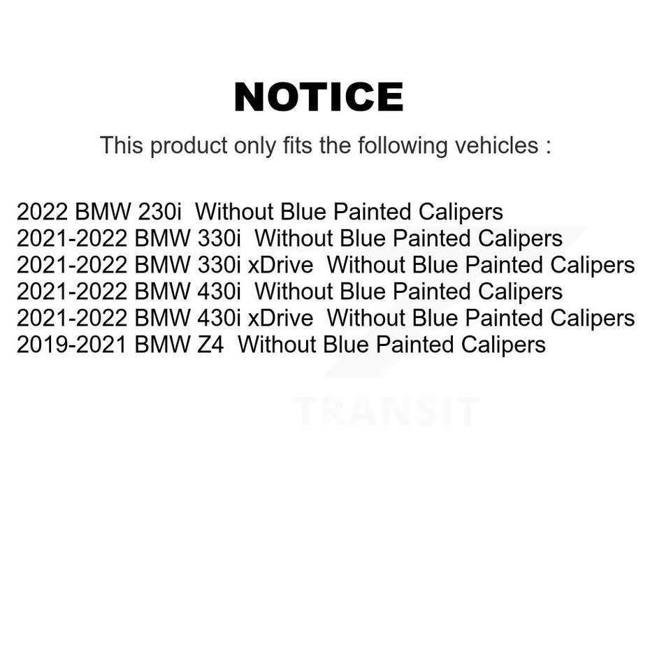 Front Rear Semi-Metallic Brake Pads Kit For BMW 330i xDrive 430i Toyota GR Supra Z4 230i KPF-100664