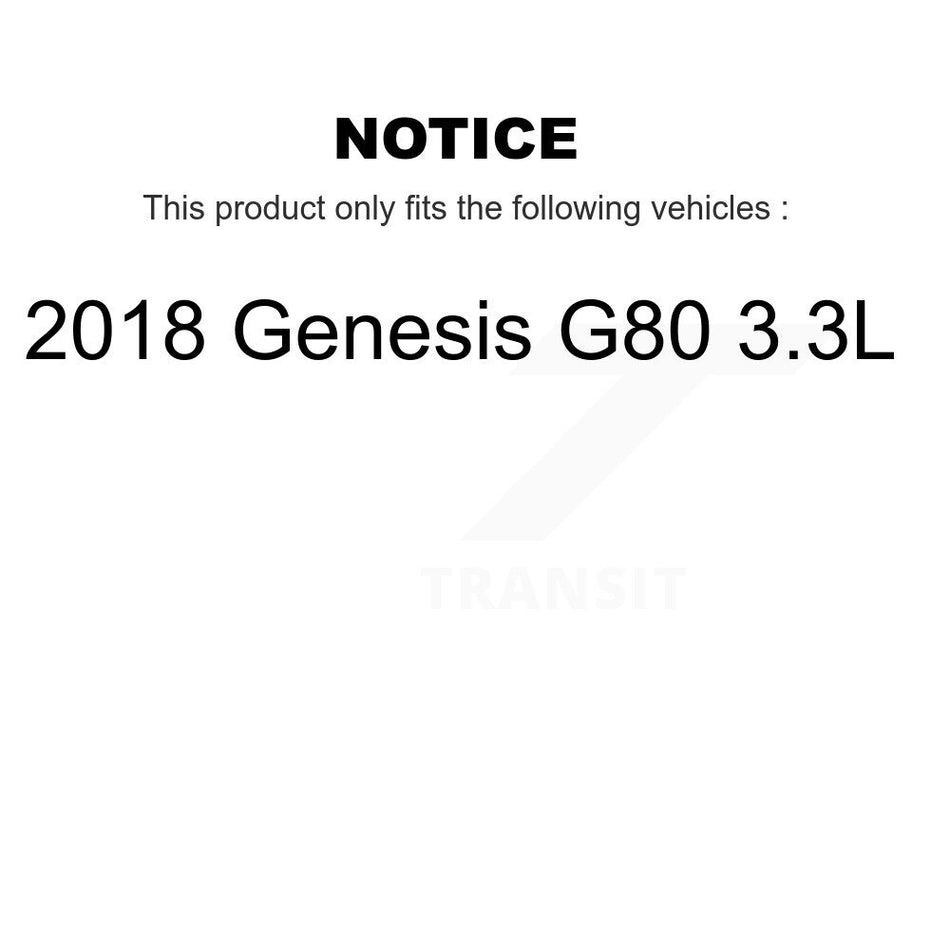 Front Rear Semi-Metallic Brake Pads Kit For 2018-2020 Genesis G80 3.3L KPF-100673