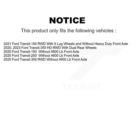 Front Rear Semi-Metallic Brake Pads Kit For Ford Transit-250 Transit-150 Transit-350 HD KPF-100675