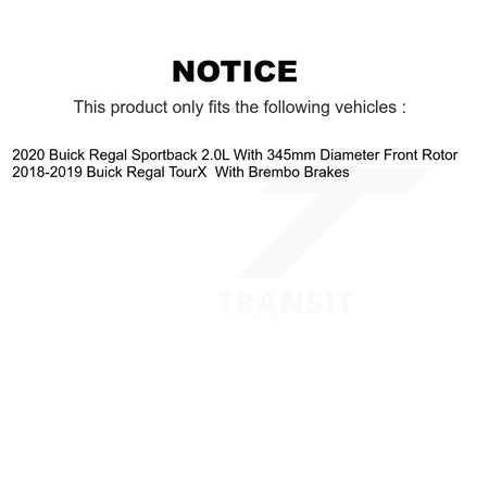 Front Rear Semi-Metallic Brake Pads Kit For Buick Regal Sportback TourX KPF-100681