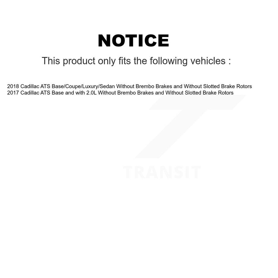 Front Rear Semi-Metallic Brake Pads Kit For Cadillac ATS KPF-100716