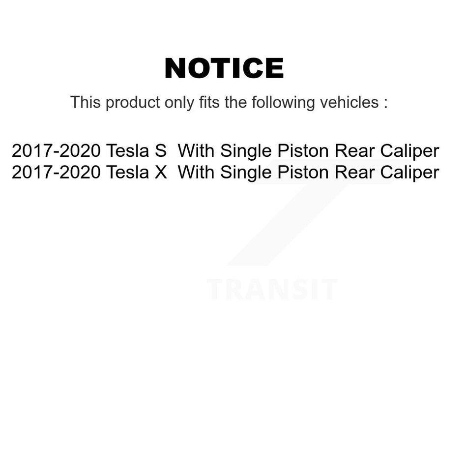 Front Rear Semi-Metallic Brake Pads Kit For Tesla X S With Single Piston Caliper KPF-100739