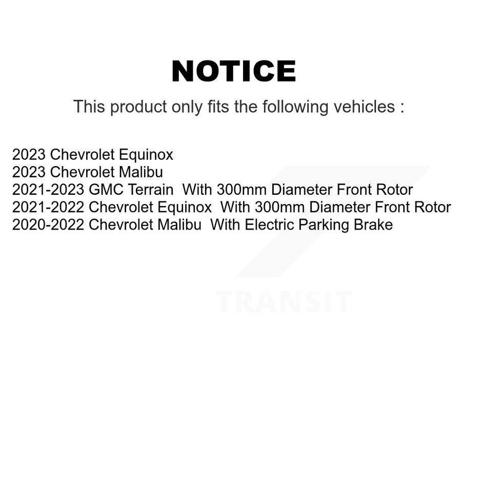 Front Rear Semi-Metallic Brake Pads Kit For Chevrolet Equinox GMC Terrain Malibu Trax KPF-100766