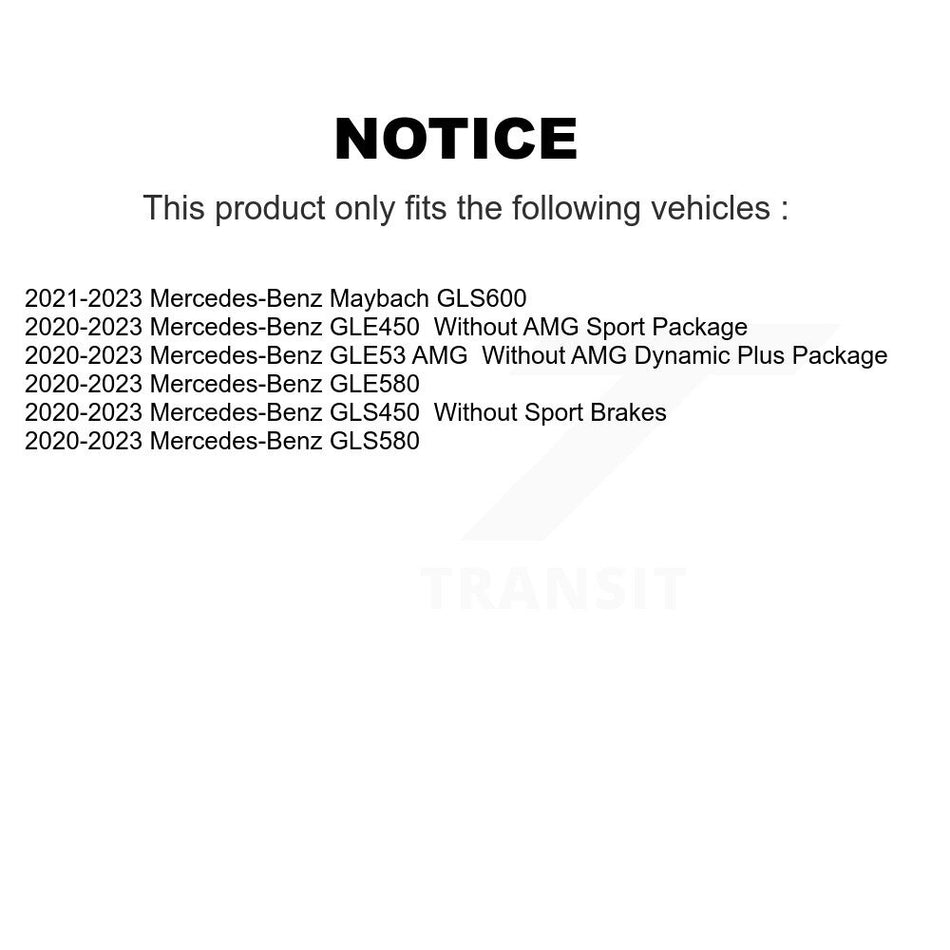 Front Rear Semi-Metallic Brake Pads Kit For Mercedes-Benz GLE450 GLS450 GLE53 AMG GLS580 KPF-100781