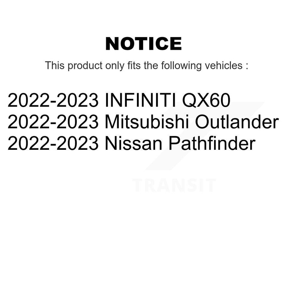 Front Rear Semi-Metallic Brake Pads Kit For Mitsubishi Outlander Nissan Pathfinder QX60 KPF-100787