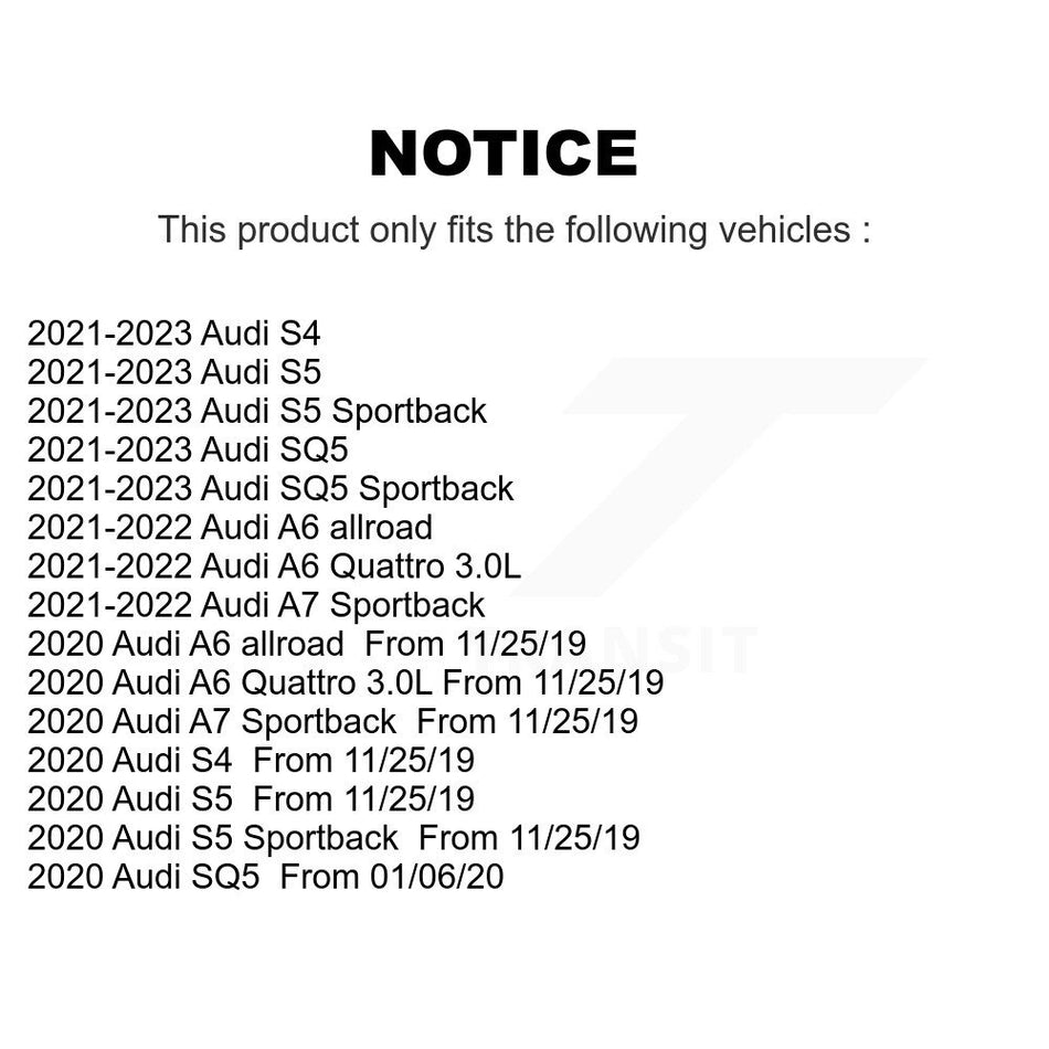 Front Rear Semi-Metallic Brake Pad Kit For Audi S5 SQ5 Sportback S4 A6 Quattro A7 allroad KPF-100790