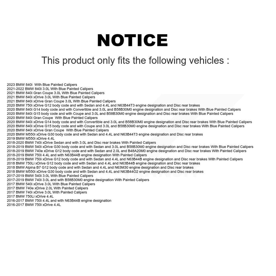 Front Rear Semi-Metallic Brake Pad Wear Sensor Kit For BMW 540i xDrive 750i M550i 740e B7 KPW-100054