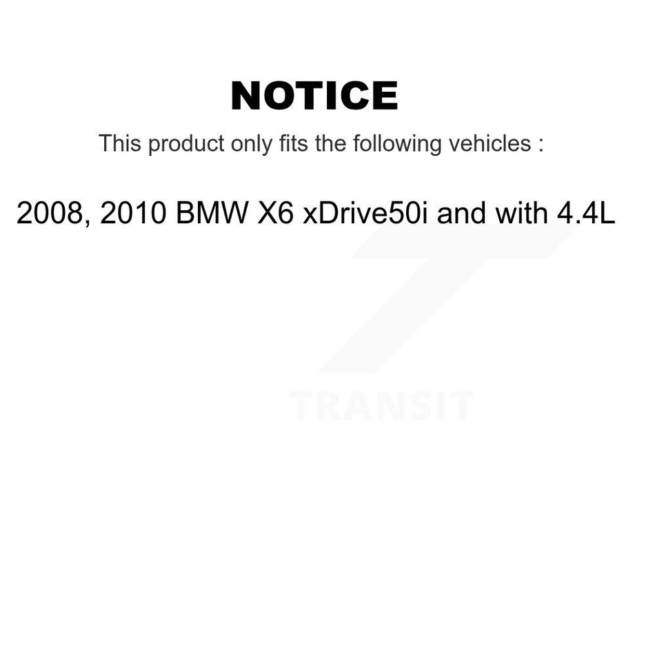 Front Rear Semi-Metallic Disc Brake Pads & Wear Sensor Kit For BMW X6 xDrive50i with 4.4L KPW-100104