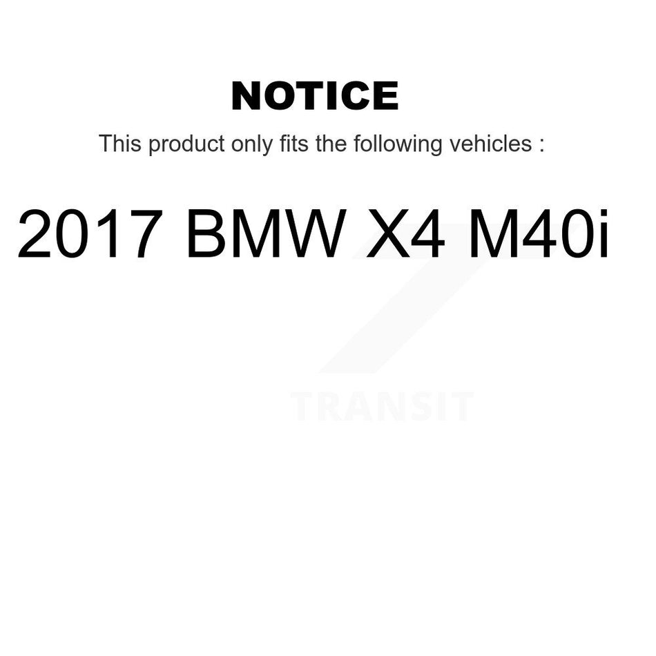 Front Rear Semi-Metallic Disc Brake Pads And Wear Sensors Kit For 2016-2018 BMW X4 M40i KPW-100108