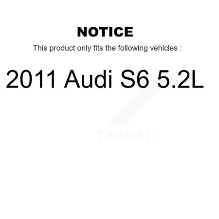 Front Rear Semi-Metallic Disc Brake Pads And Extra Wear Sensors Kit For 2011 Audi S6 5.2L KPW-100170