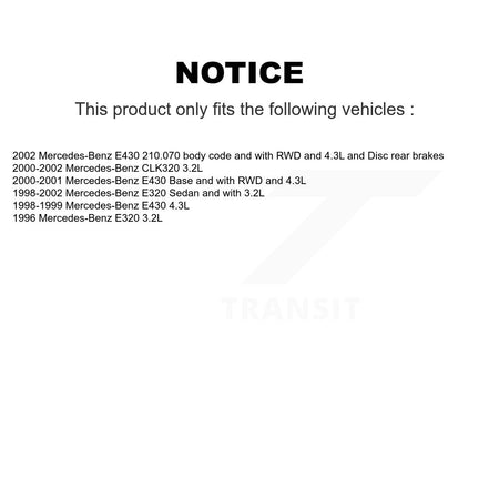 Front Rear Semi-Metallic Brake Pad And Wear Sensor Kit For Mercedes-Benz E320 CLK320 E430 KPW-100174