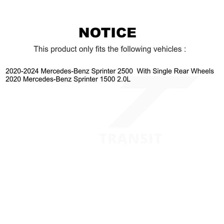 Front Rear Semi-Metallic Brake Pad & Wear Sensor Kit For Mercedes-Benz Sprinter 2500 1500 KPW-100210
