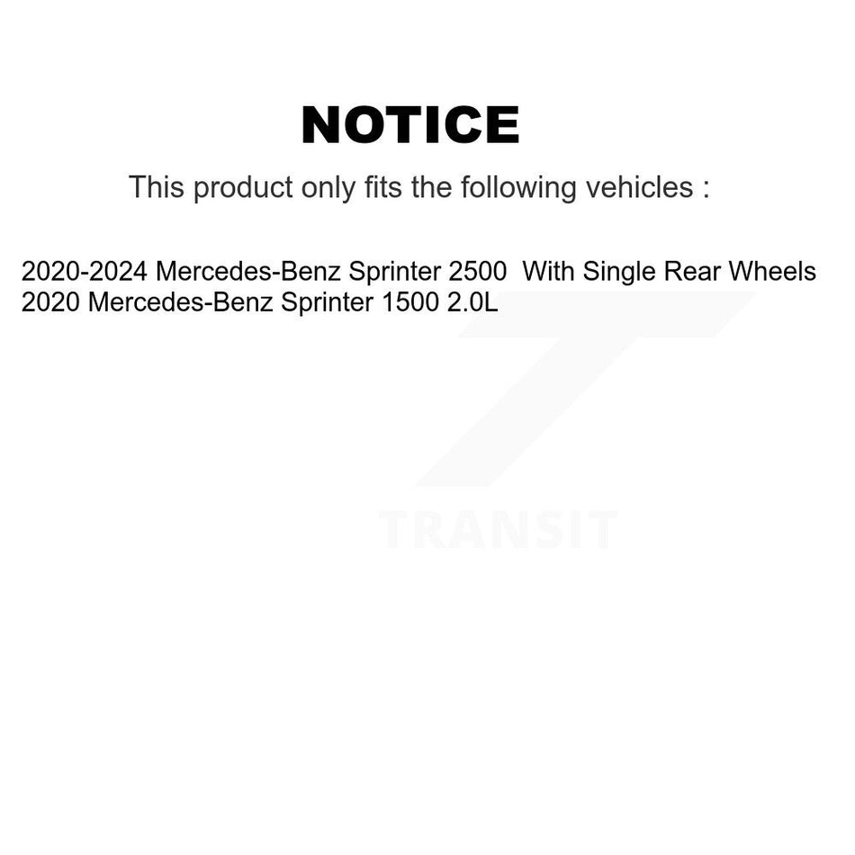 Front Rear Semi-Metallic Brake Pad & Wear Sensor Kit For Mercedes-Benz Sprinter 2500 1500 KPW-100210